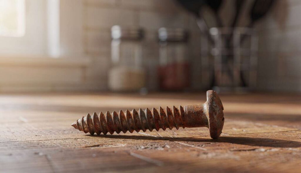 Zardzewiała śruba nie chce puścić? Ten składnik z kuchni ją poluzuje bez wysiłku