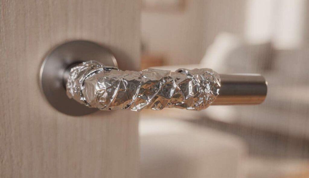 Sztuczka z folią aluminiową na klamce: mało kto zna, a rozwiązuje częsty problem