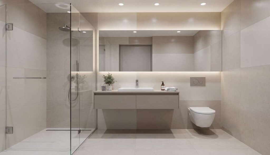 Te panele kleisz na stare płytki nawet pod prysznicem: nowa łazienka w weekend