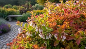 Konkurent rododendrona. Zdobi ogród przez trzy pory roku